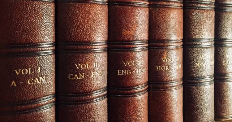 A series of encyclopedia books showing the vast knowledge of Artificial Intelligence