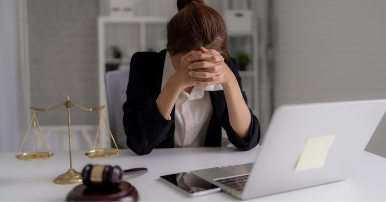 Attorney reviewing documents