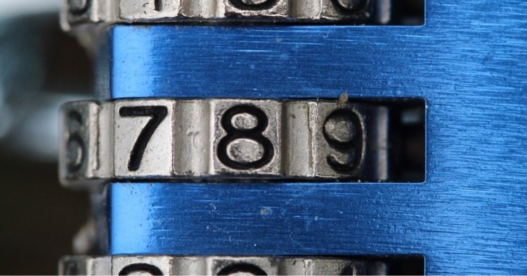 Zoomed in image of number lock representing your passwords